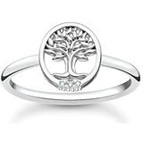 THOMAS SABO Damesring Tree of Love met witte stenen zilver 925 sterling zilver TR2375-051-14, 54 EU, 925 sterling zilver, kubische zirkonia.