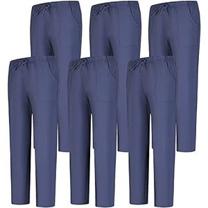 MISEMIYA - Verpakking met 6 stuks, uniseks, elastisch, uniformen, medische uniformen, grijs 68, M