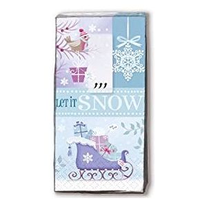 Paper + Design FSCMix Let it Snow zakdoeken, 10 stuks