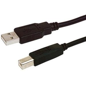 USB 2.0 type A-stekker naar type B-stekker, snelle en veelzijdige verbinding voor afdrukken en gegevensoverdracht.