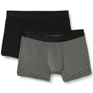 Dagi Black Knitted Slim Fit Regular Waist Micro Modal Short Leg Boxer, Zwart, 2XL, zwart, XXL