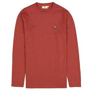 J31011_heren T-shirt ls, Rood (Garnet Red), XL