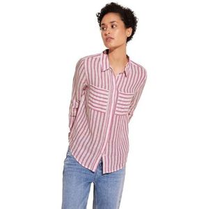 Street One Dames Ls_Striped Shirt Collar Blouse Shirt, geur van roos, 38