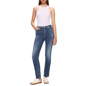 LTB - Jonna - Damesbroek - Donkerblauw - Katoenmix - Rechte Snit - Hoge Taille - 5-Pocket