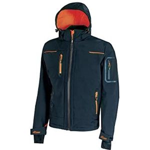 U-Power WORLD, slim fit cargobroek, met voor- en zijzakken, comfortabele en rekbare broek, met knoop aan de voorkant, ademende stof (DEEP BLUE_5XL)