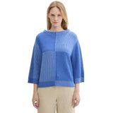 TOM TAILOR - Damestrui - Calm Blue - Patched Rib Knit - XXL