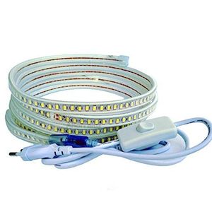 Ahorraluz LED-strip 220V 5730 120 LED/m met schakelaar. Waterdicht, koud wit of warm wit, waterdicht IP67 Strip 5630 (16M, warm wit)