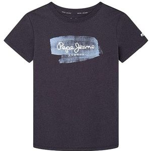 Pepe Jeans Seth Tee Jr T-shirt voor dames, zwart (Washed Black)., 6 Jahre