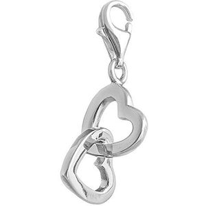 Thomas Sabo Bedelhanger voor dames, hartjes Charm Club 925 sterling zilver 0773-001-12, Eén maat, Zilver, Geen edelsteen