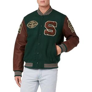 Schott NYC Herenjas, groen/cordovan, L