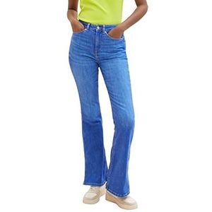 TOM TAILOR Denim Dames Slim Flare jeans 1035422, 10152 - Mid Stone Bright Blue Denim, 26
