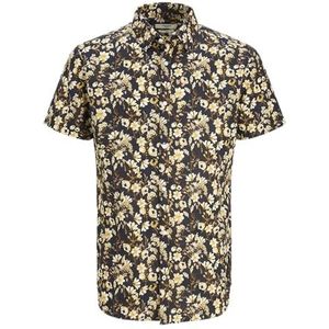 JACK & JONES Heren Jprblasummer Print Shirt S/S Aw24 Casual, Night Sky/Pasvorm: Slim Fit, S, Nachtelijke hemel/pasvorm: Slim Fit, S