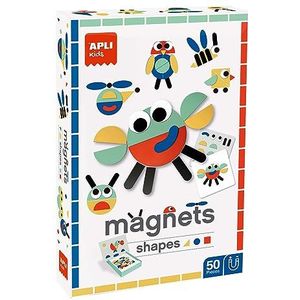 APLI Kids 19441 Magnetisch spel met geometrische vormen, bord met 50 magnetische onderdelen, educatief spel voor kinderen vanaf 3 jaar