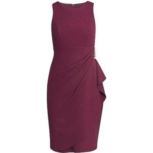 Gina Bacconi Dames Shift Jurk met Versiering bij Hip Cocktail, Wijn, 44