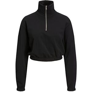 JACK & JONES Dames JJXX JXALFA REG Every Short Half Zip Sweatshirt, Zwart, S