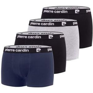 Pierre Cardin Underwear Nauwsluitende boxershorts (4 stuks) voor heren, zwart/grijs/blauw, L