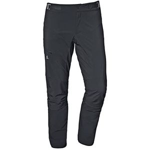 Schöffel Heren Hybrid Pants Tree Run M, regenbestendige, winddichte MTB-broek met 4-weg stretch, robuuste fietsbroek met ventilatieritsen, ademende outdoorbroek, zwart, 48