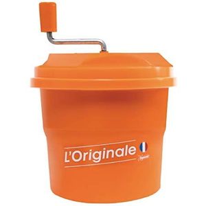 Dynamic DB908 Handmatige Salade Spinner, Oranje, 5 L Capaciteit, 345mm Hoogte