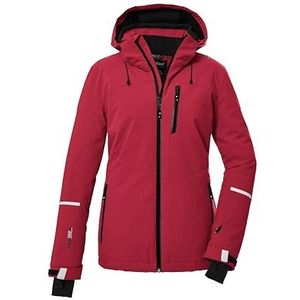 killtec Dames ski-jack/functionele jas met afritsbare capuchon en sneeuwvanger KSW 81 WMN SKI JCKT, modern rood, 44, 39746-000