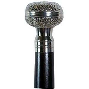 Biscottini Biscottini wandelstok van hout en tin, hoogte 90 cm