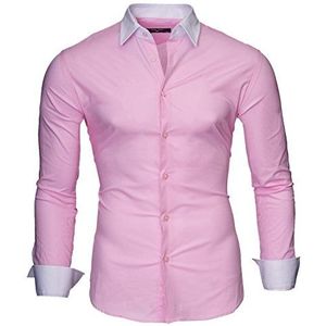 Kayhan heren overhemden Mailand, Pink 6XL