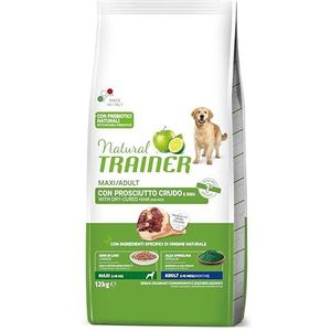 Natural Trainer Adult Maxi droogvoer voor honden, met ham en rijst, 12 kg