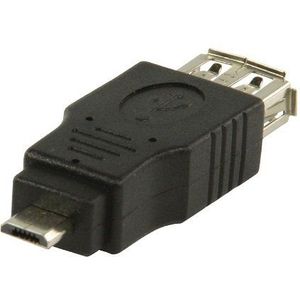 Valueline cmp-adapter 35, adapter en aansluiting van kabels, adapters en aansluitingen van kabels (USB A (F), USB B Micro (M), zwart, mannelijk)