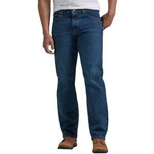 Wrangler Heren Authentics Classic Relaxed Fit Flex Jeans, Militaire Blue Flex, 37W x 30L