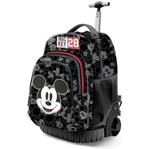 Disney Mickey Mouse Year-FAN GTS Trolley Rugzak, zwart, 32 x 47 cm, inhoud 30 l, Zwarte Mickey Mouse, Eén maat, FAN GTS Trolley Rugzak