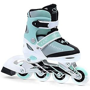 SMJ Inlineskates voor kinderen en meisjes, in grootte verstelbaar, 82A wielen, ABEC7 carbon kogellagers, instelbare fitnessschaatsen voor kinderen, tu