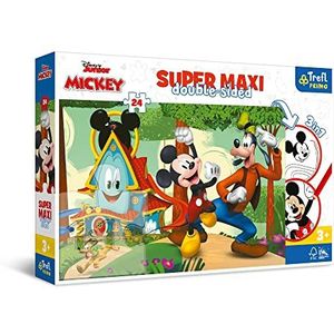 PUZZEL 3 IN 1 MICKEY MOUSE + KLEURPLAAT + VOLGSPEL