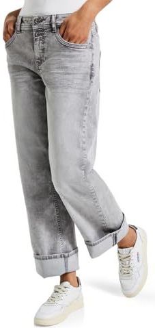 STREET ONE Straight Leg Jeans, Licht Ice Grey Washed, 27W / 28L