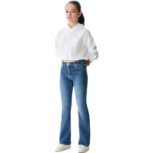 LTB Jeans Jongens-jeansbroek Noelia G Flared gemiddelde taille met ritssluiting van katoenmix in middenblauw - maat 116 cm, blauw, 116 cm