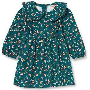 Koton Babygirl Peter Pan Collar Long Sleeve Flower Printed Dress, Groen design (8d0), 12-18 maanden