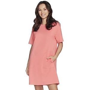 Skechers Dames SKECHLUXE Mindful Jurk Casual, Calypso Koraal, X Small