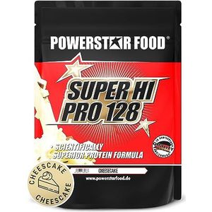Powerstar SUPER HI PRO 128 | Meercomponenten Protein-Powder 1kg | Hoogst mogelijke biologische waarde | Eiwit-Poeder met 80% ProteÃ¯ne in droge stof | Protein-Shake voor Spieropbouw | Cheesecake