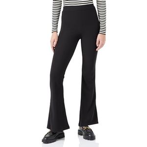 Koton Dames hoge taille elastische taille flare leggings shorts, Zwart(999), XS