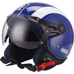 Sparco Riders Demi Jet 8966 motorhelm, blauw, XS