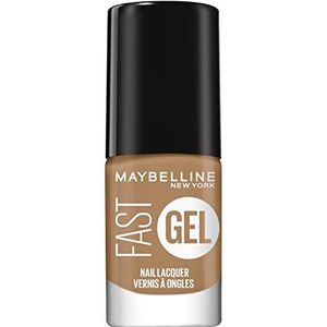 Maybelline New York Fast Gel nagellak, sneldrogend, glanzend, houdt tot 10 dagen (met topcoat), veganistische formule, kleur: 15 Caramel Crush