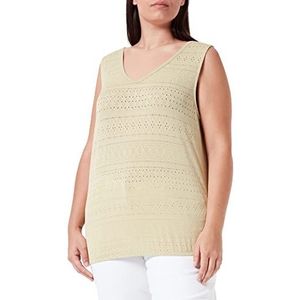 TOM TAILOR Dames T-shirt met kant 1031229, 28725 - Light Moderate Olive, L