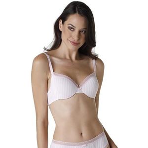 Lovable My Daily Comfort Printed beugelbeha voor dames, Wit roze strepen, 38 / 5E