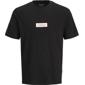 Jack & Jones Jorsplit Fakestitch Branding Tee Ss Cn, zwart, S