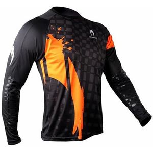 HO Soccer Adikt Pro Orange Blast Keepersshirt met lange mouwen en bekleding, vergemakkelijkt balcontrole, uniseks, kinderen, oranje/zwart, maat 14XS