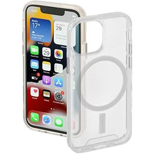 Hama Hoes voor Apple iPhone 13 Pro compatibel met MagSafe (magnetische hoes voor inductief opladen, telefoonhoes beschermt tegen stoten, krassen en vuil, transparante case van TPU) transparant