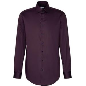 Seidensticker Zakelijk overhemd voor heren, regular fit, gemakkelijk te strijken, Kent-kraag, lange mouwen, 100% katoen, lila, 39
