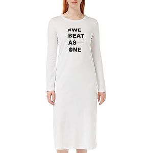 Armani Exchange Sustainable, casual jurk voor dames, zacht aanvoelend, optic white, L
