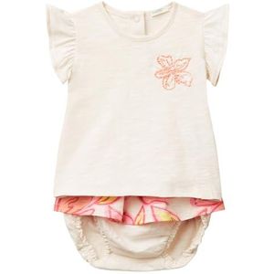 United Colors of Benetton Comp (T-shirt + short), Wit, 74