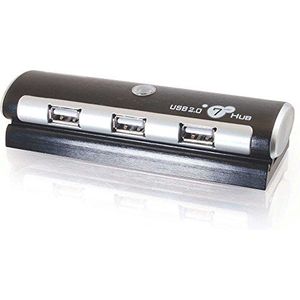 C2G USB Mini-B naar 7 x USB-A 2.0 Aluminium 7 poorten USB Docking Station Hub Met Voedingsadapter