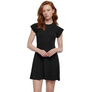 Urban Classics Rib jurk voor dames, skaterjurk, zwart, XL