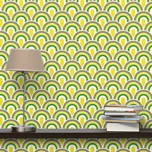 Apalis Kinderbehang vliesbehang nummer TA99 retro patroon fotobehang breed | vliesbehang wandbehang muurschildering foto 3D fotobehang voor slaapkamer woonkamer keuken | geel, 98202